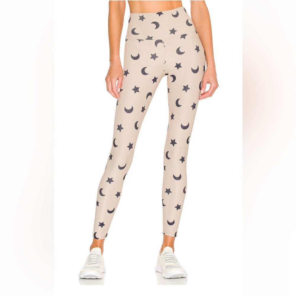 Beach Riot Cream Star and Moon Leggings